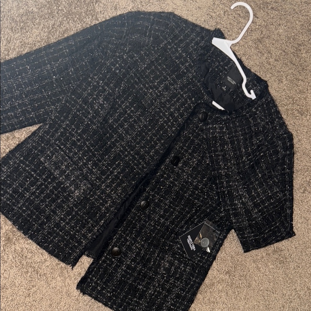 Simply Vera Vera Wang Black Blazer with Textured Design